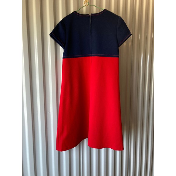 Mini Dress Handmade Mini Dress Red and Blue - Picture 2 of 4